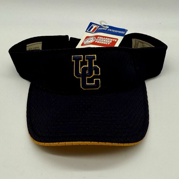 University of California Bears‎ Visor OSFA Hat Cap Vintage Navy Blue & Gold - Picture 1 of 7